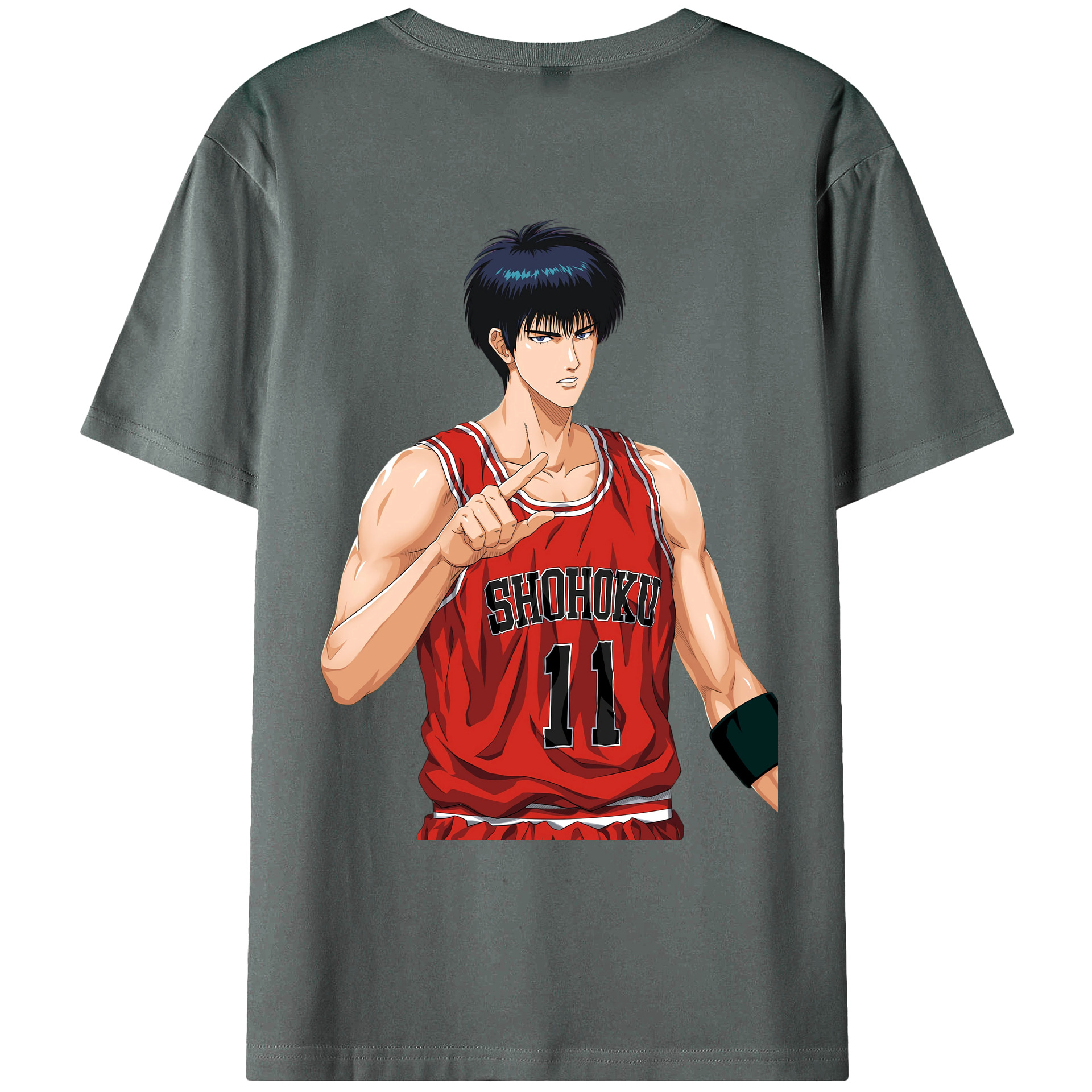 （画像用） SLAM DUNK／スラムダンク 綿100％ メンズ半袖Tシャツ（バックプリント） 通気性